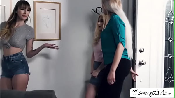 Big-boobed cougar stepmother 69 with lesbo teenagers