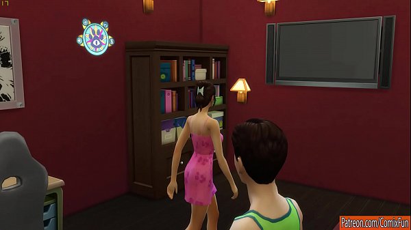 step Mom catches her stepson masturbating in front of the computer and helps her stepson to have intercourse for the very first time